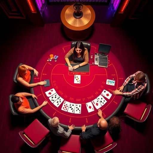 Antarmuka Domino QQ di bola16 menampilkan meja permainan dengan kartu dan saldo pemain